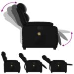 vidaXL Masážne kreslo s polohovacím mechanizmom, čierne, umelá koža – Obrázok 5