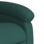 vidaXL Masážne kreslo s polohovacím mechanizmom, tmavozelené, látkové – Obrázok 9