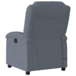 vidaXL Masážne kreslo s polohovacím mechanizmom, tmavošedé zamatové – Obrázok 4