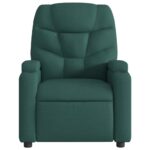 vidaXL Masážne kreslo s polohovacím mechanizmom, tmavozelené, látkové – Obrázok 7