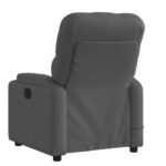 vidaXL Masážne kreslo s polohovacím mechanizmom, tmavosivá látka – Obrázok 4