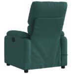 vidaXL Masážne kreslo s polohovacím mechanizmom, tmavozelené, látkové – Obrázok 4