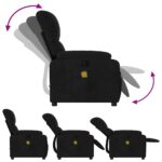 vidaXL Masážne kreslo s polohovacím mechanizmom, čierne, z mikrovlákna – Obrázok 5