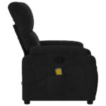 vidaXL Masážne kreslo s polohovacím mechanizmom, čierne, z mikrovlákna – Obrázok 8