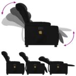 vidaXL Masážne kreslo s polohovacím mechanizmom, čierne, umelá koža – Obrázok 5