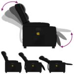 vidaXL Masážne kreslo s polohovacím mechanizmom, čierne, umelá koža – Obrázok 5