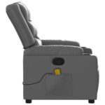 vidaXL Masážne kreslo s polohovacím mechanizmom, sivé, umelá koža – Obrázok 8