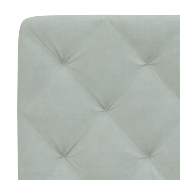 vidaXL Vankúš na čelo postele, svetlosivý, 100 cm, zamatový – Obrázok 8
