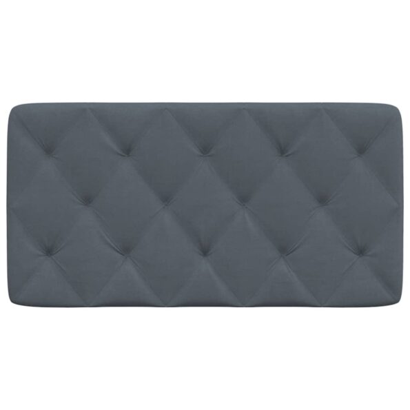 vidaXL Vankúš na čelo postele, tmavosivý, 100 cm, zamatový – Obrázok 5