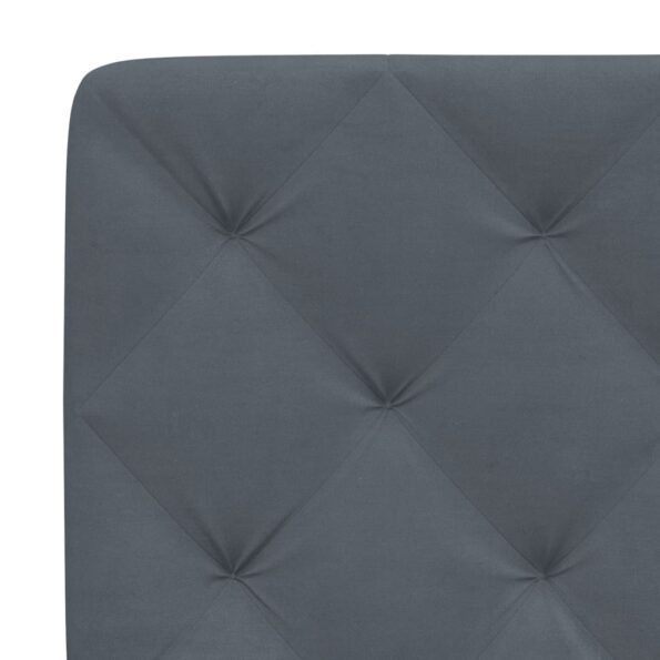 vidaXL Vankúš na čelo postele, tmavosivý, 100 cm, zamatový – Obrázok 8