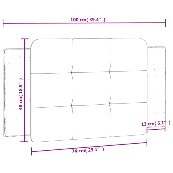 vidaXL Vankúš na čelo postele Zadar čierno-biely 100 cm umelá koža – Obrázok 10