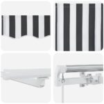 vidaXL Manuálne zaťahovacia markíza s LED diódami, antracitová a biela, 600x300 cm – Obrázok 11