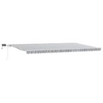vidaXL Manuálne zaťahovacia markíza s LED diódami, antracitová a biela, 600x300 cm – Obrázok 2