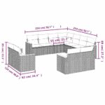 vidaXL 11-dielna záhradná súprava pohoviek s vankúšmi, čierna, polyratan – Obrázok 7