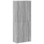 vidaXL Kartotéka sivá, sonoma, 60x32x153 cm, syntetické drevo – Obrázok 2