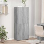 vidaXL Kartotéka sivá, sonoma, 60x32x153 cm, syntetické drevo – Obrázok 3