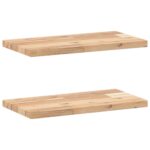 vidaXL Plávajúce police 2 ks 60x20x2 cm neošetrené masívne drevo akácia – Obrázok 2
