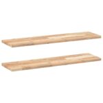 vidaXL Plávajúce police 2 ks 80x20x2 cm neošetrené masívne drevo akácia – Obrázok 2