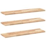 vidaXL Plávajúce police 3 ks 100x20x2 cm neošetrené masívne drevo akácia – Obrázok 2