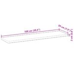 vidaXL Plávajúce police 4 ks 100x20x2 cm neošetrené masívne drevo akácia – Obrázok 9
