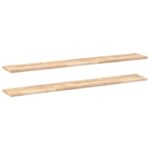 vidaXL Plávajúce police 2 ks 120x20x2 cm neošetrené masívne drevo akácia – Obrázok 2