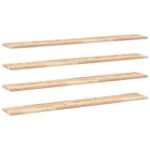 vidaXL Plávajúce police 4 ks 120x20x2 cm neošetrené masívne drevo akácia – Obrázok 2