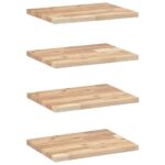 vidaXL Plávajúce police 4 ks 40x30x2 cm neošetrené masívne drevo akácia – Obrázok 2