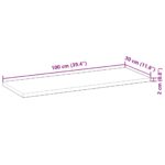 vidaXL Plávajúca polica 100x30x2 cm neošetrené masívne drevo akácia – Obrázok 8