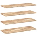 vidaXL Plávajúce police 4 ks 100x30x2 cm neošetrené masívne drevo akácia – Obrázok 2