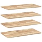 vidaXL Plávajúce police 4 ks 100x40x2 cm neošetrené masívne drevo akácia – Obrázok 2