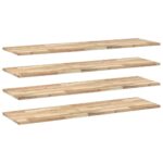 vidaXL Plávajúce police 4 ks 160x40x2 cm neošetrené masívne drevo akácia – Obrázok 2