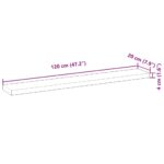 vidaXL Plávajúce police 2 ks 120x20x4 cm neošetrené masívne drevo akácia – Obrázok 9