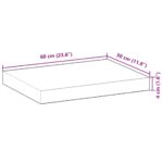 vidaXL Plávajúce police 2 ks 60x30x4 cm neošetrené masívne drevo akácia – Obrázok 9