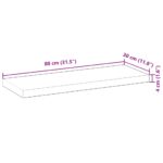 vidaXL Plávajúce police 3 ks 80x30x4 cm neošetrené masívne drevo akácia – Obrázok 9