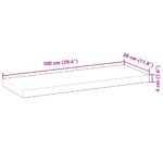 vidaXL Plávajúce police 3 ks 100x30x4 cm neošetrené masívne drevo akácia – Obrázok 9