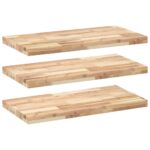 vidaXL Plávajúce police 3 ks 60x40x4 cm neošetrené masívne drevo akácia – Obrázok 2