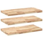 vidaXL Plávajúce police 3 ks 80x40x4 cm neošetrené masívne drevo akácia – Obrázok 2