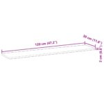 vidaXL Plávajúce police 4 ks 120x30x2 cm olejom sfarbené masívne drevo akácia – Obrázok 9