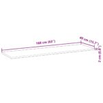 vidaXL Plávajúce police 4 ks 160x40x2 cm olejom sfarbené masívne drevo akácia – Obrázok 9