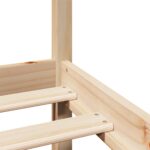 vidaXL Posteľný rám s čelom 200x200 cm masívna borovica – Obrázok 9