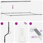 vidaXL Automatická zaťahovacia markíza s LED diódami, antracitová a biela, 600x300 cm – Obrázok 10