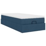 vidaXL Podnožka s matracom modrá 80x200 cm látková – Obrázok 10