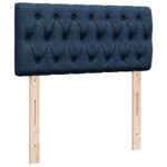 vidaXL Podnožka s matracom modrá 80x200 cm látková – Obrázok 9