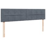 vidaXL Podnožka s matracom, tmavosivá, 200x200 cm, zamat – Obrázok 7