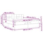 vidaXL Podnožka s matracom, čierna, 200x200 cm, zamat – Obrázok 13