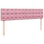 vidaXL Podnožka s matracom, ružová, 200x200 cm, zamat – Obrázok 9