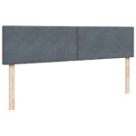 vidaXL Podsedák s matracom a LED diódami, tmavosivý, 160x200 cm, zamat – Obrázok 8