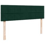 vidaXL Podsedák s matracom a LED diódami, tmavozelený, 140x190 cm, zamat – Obrázok 8