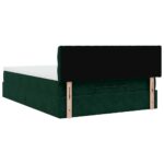 vidaXL Podsedák s matracom a LED diódami, tmavozelený, 140x190 cm, zamat – Obrázok 10
