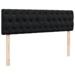 vidaXL Podsedák s matracom a LED diódami, čierny 140x200 cm, zamat – Obrázok 8